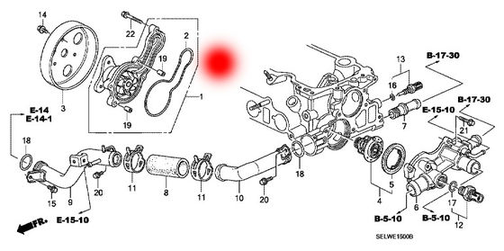 19200-PWA-003 19200RMEA01 Water Pump For HONDA CITY IV SALOON GE4 1.3 SES
